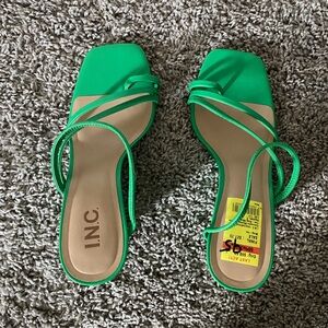 INC International Concepts Women's Vibrant Green Sandals